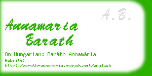 annamaria barath business card